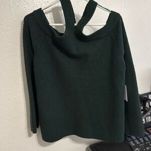 Halter top off the shoulder sweater